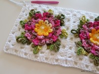Tapete retangular com flor cravo (73)