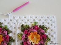 Tapete retangular com flor cravo (77)