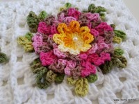 Tapete retangular com flor cravo (79)