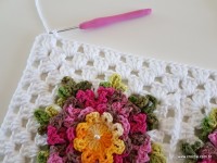 Tapete retangular com flor cravo (80)