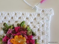 Tapete retangular com flor cravo (83)