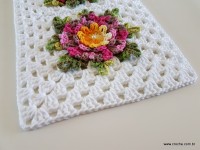 Tapete retangular com flor cravo (86)