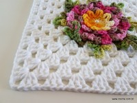 Tapete retangular com flor cravo (87)