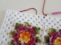 Tapete retangular com flor cravo (90)