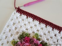 Tapete retangular com flor cravo (92)
