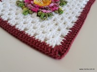 Tapete retangular com flor cravo (97)
