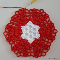 Centro de mesa com flor de pêsego (100)