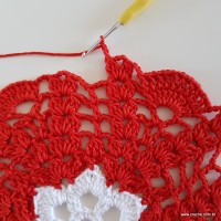 Centro de mesa com flor de pêsego (120)