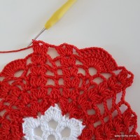 Centro de mesa com flor de pêsego (122)