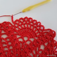 Centro de mesa com flor de pêsego (160)