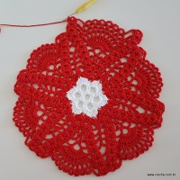 Centro de mesa com flor de pêsego (171)