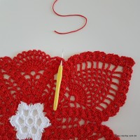 Centro de mesa com flor de pêsego (202)