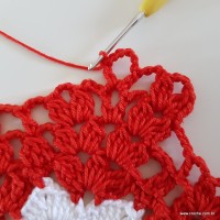 Centro de mesa com flor de pêsego (90)