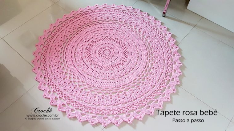 Tapete rosa bebê passo a passo