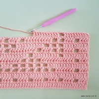 Tapete corações com laços - passo a passo (110)