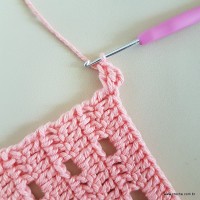 Tapete corações com laços - passo a passo (180)