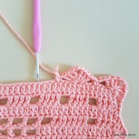 Tapete corações com laços - passo a passo (200)