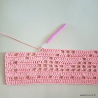 Tapete corações com laços - passo a passo (86)