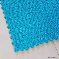 Tapete azul quadrado passo a passo (120)