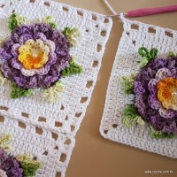 Tapete lavanda - Passo a passo (102)