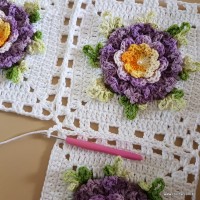 Tapete lavanda - Passo a passo (103)