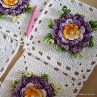 Tapete lavanda - Passo a passo (108)