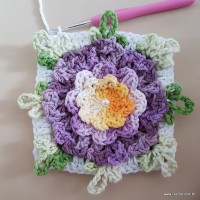 Tapete lavanda - Passo a passo (36)