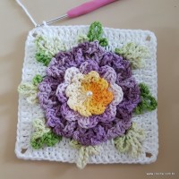 Tapete lavanda - Passo a passo (51)