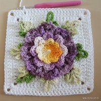 Tapete lavanda - Passo a passo (58)