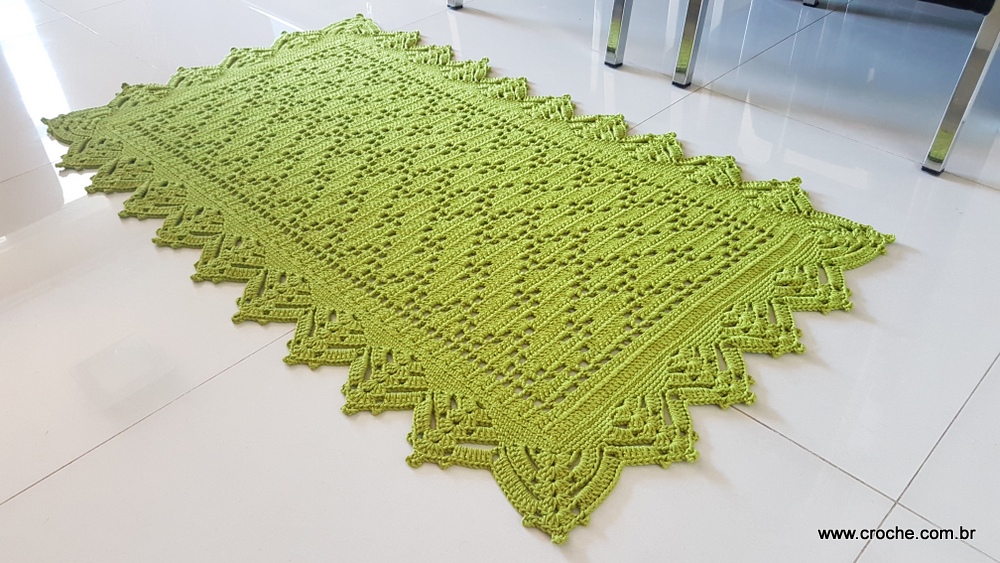 Tapete musgo em crochê passo a passo (296)