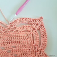 Último ponto picô do tapete salmão